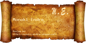 Monoki Endre névjegykártya