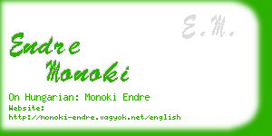 endre monoki business card